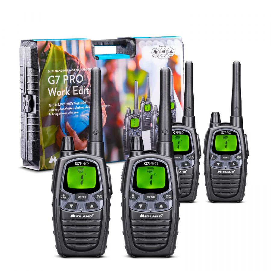 Midland G7 Pro Work Edition Quad Pack Two Way Radios