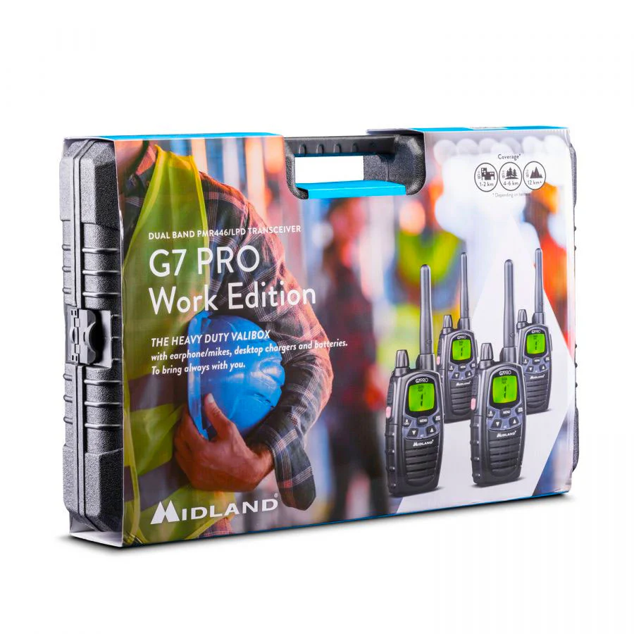 Midland G7 Pro Work Edition Quad Pack Two Way Radios - Image 3