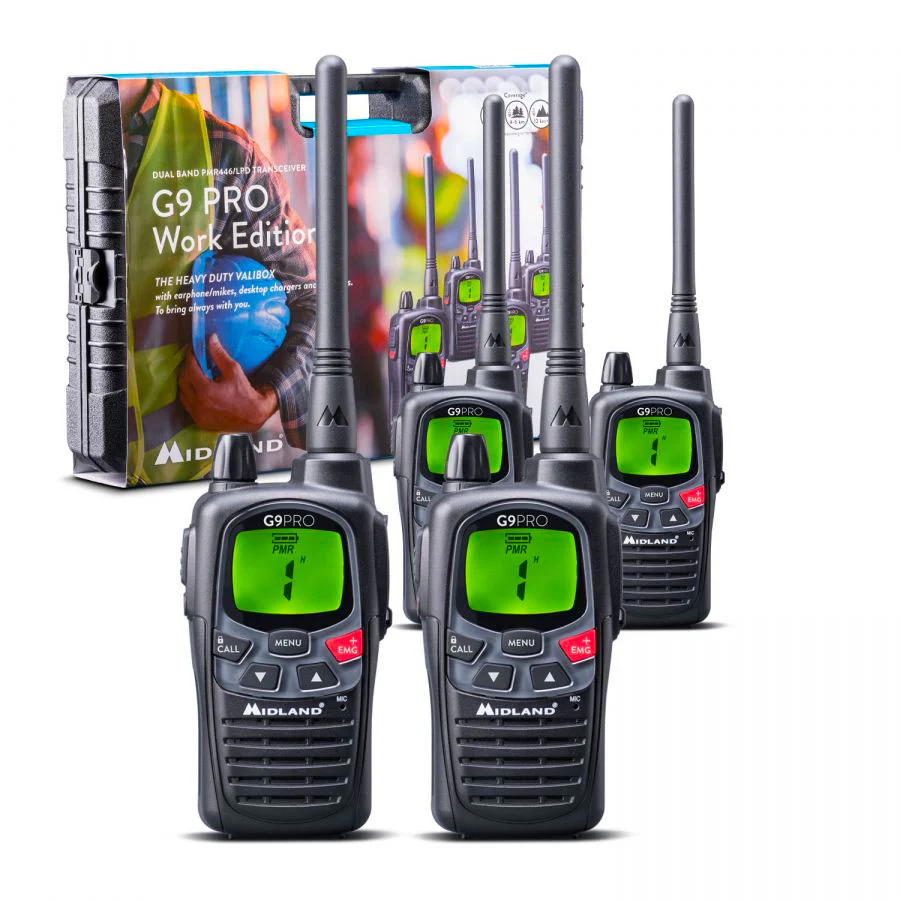Midland G9 Pro Work Edition Quad Pack Walkie Talkies