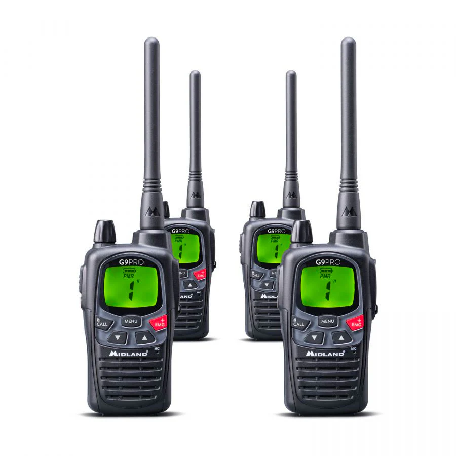 Midland G9 Pro Work Edition Quad Pack Walkie Talkies - Image 2