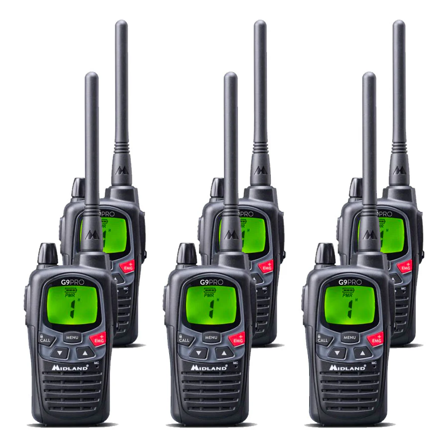 Midland G9 Pro Work Edition Six Pack Walkie Talkies - Image 2