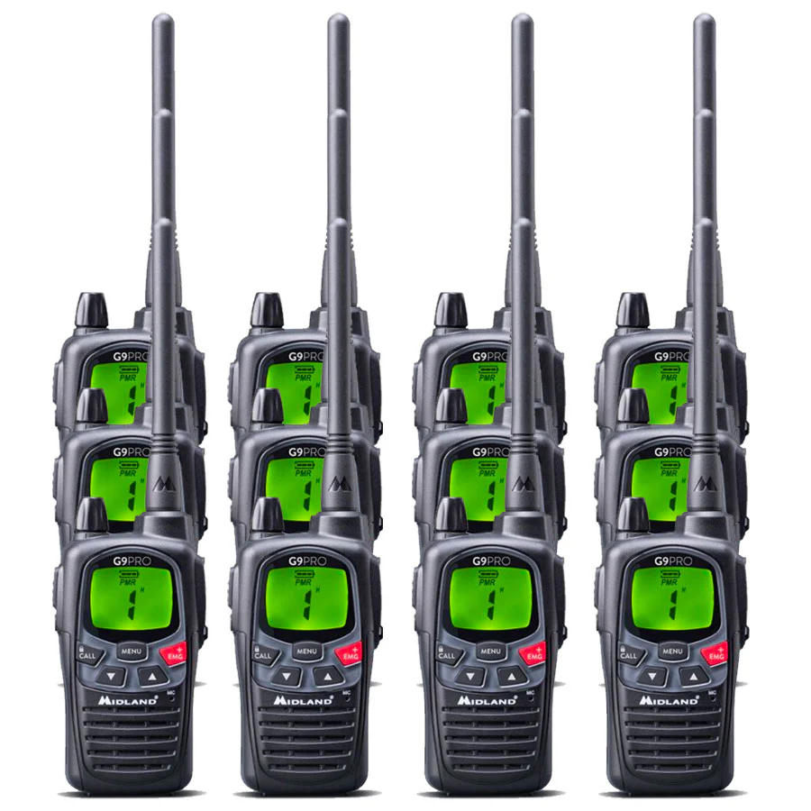 Midland G9 Pro Work Edition Twelve Pack Walkie Talkies
