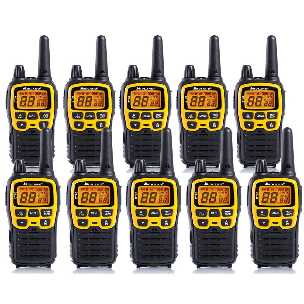 Midland XT70 Adventure Walkie Talkies Ten Pack