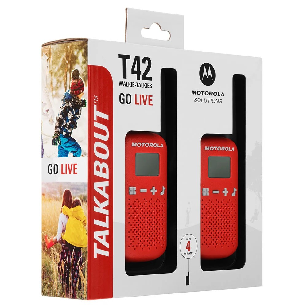 Motorola TALKABOUT T42 Ten Pack Two-Way Radios in Red - Image 5