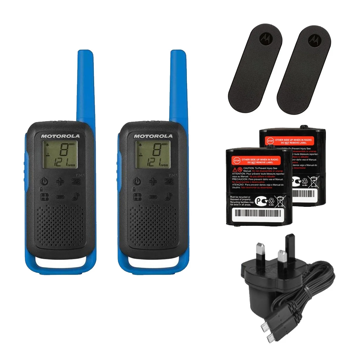 Motorola TALKABOUT T62 Twin Pack Walkie Talkies in Blue