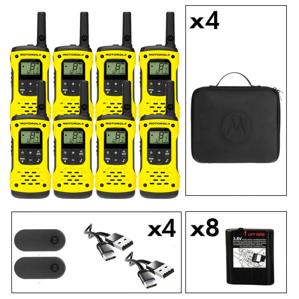 Motorola TLKR T92 Eight Pack License-Free Walkie Talkies - Image 2