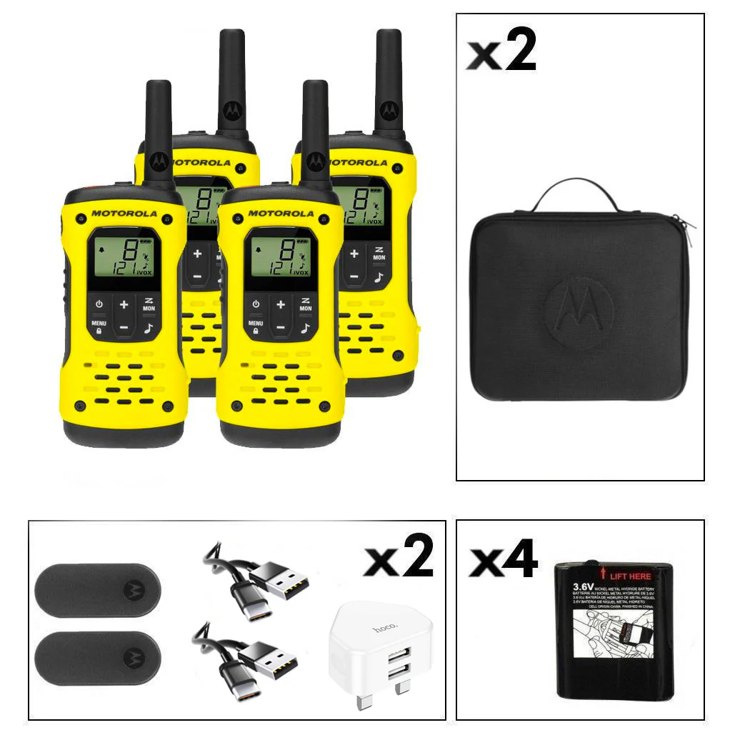 Motorola TLKR T92 Quad Pack License-Free Walkie Talkies - Image 8