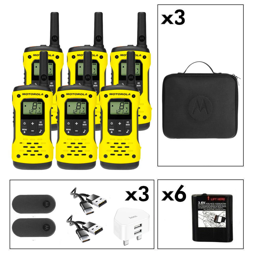 Motorola TLKR T92 Six Pack License-Free Walkie Talkies - Image 9