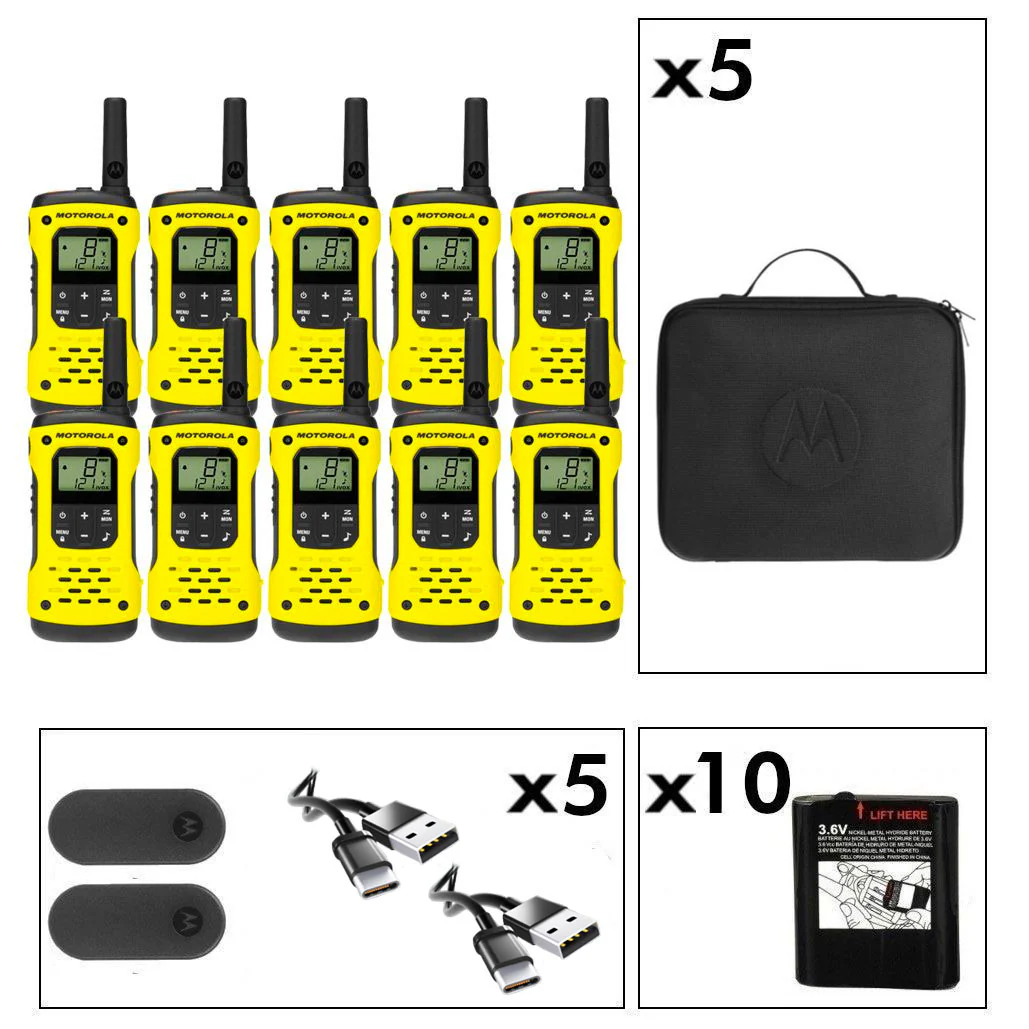 Motorola TLKR T92 Ten Pack License-Free Walkie Talkies - Image 2