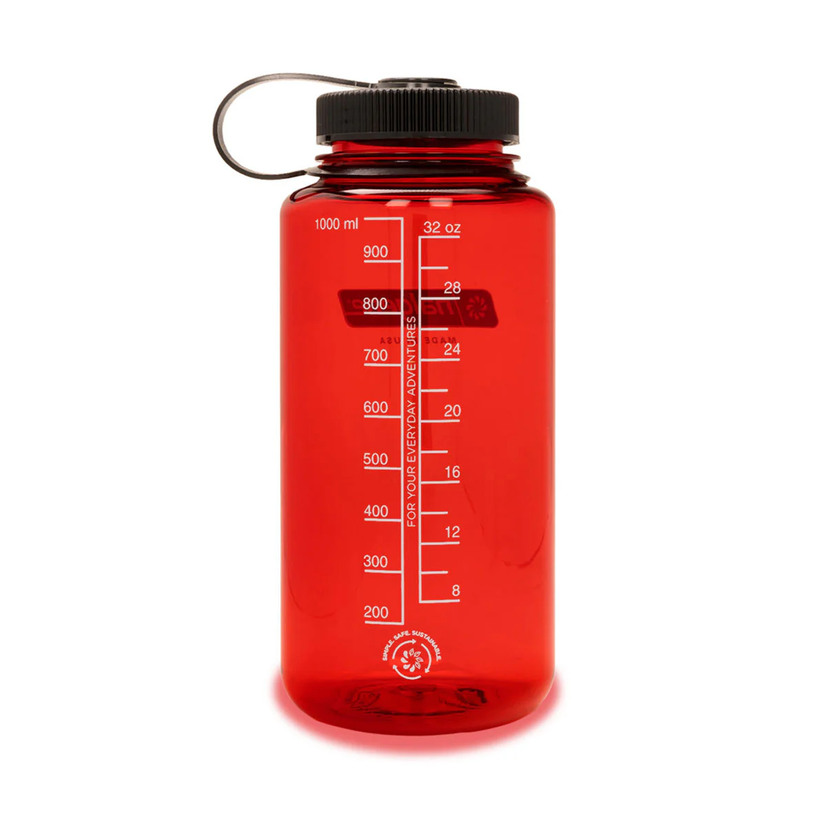 Nalgene Wide Mouth 1L Tritan Sustain Water Bottle - Red - Image 2