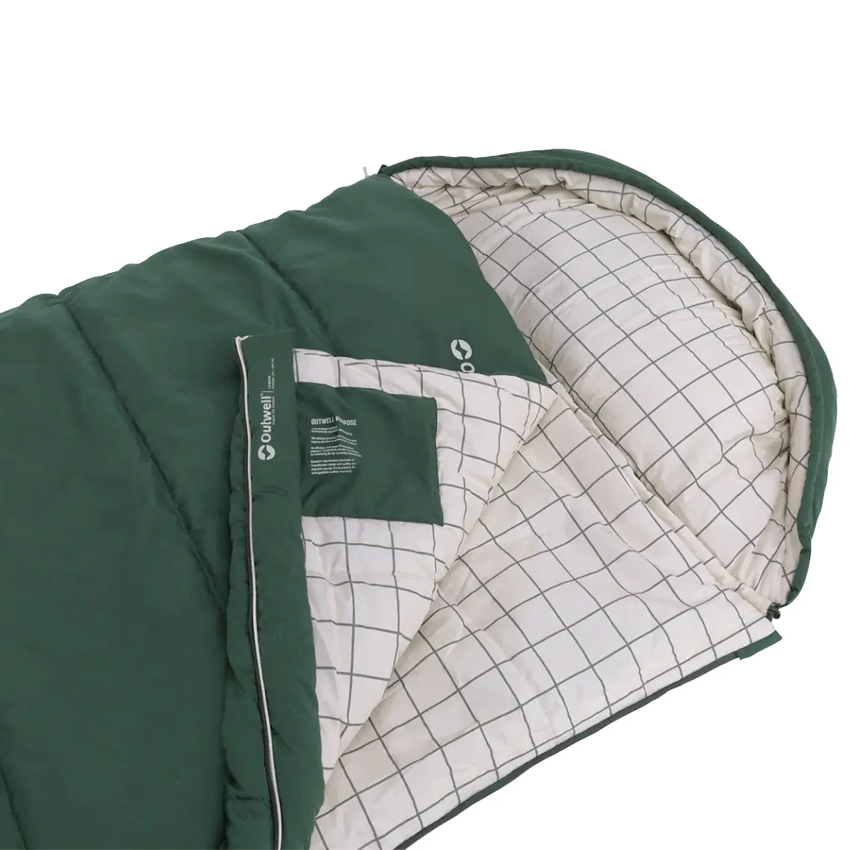 Outwell Camper Prime Sleeping Bag - Green - Image 3