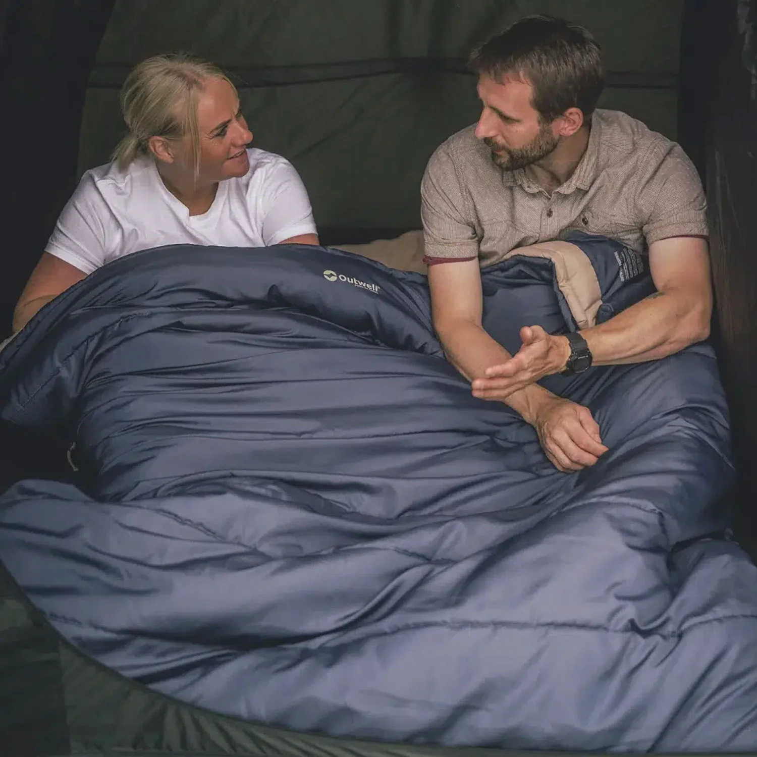 Outwell Contour Lux Double Sleeping Bag - Deep Blue - Image 7