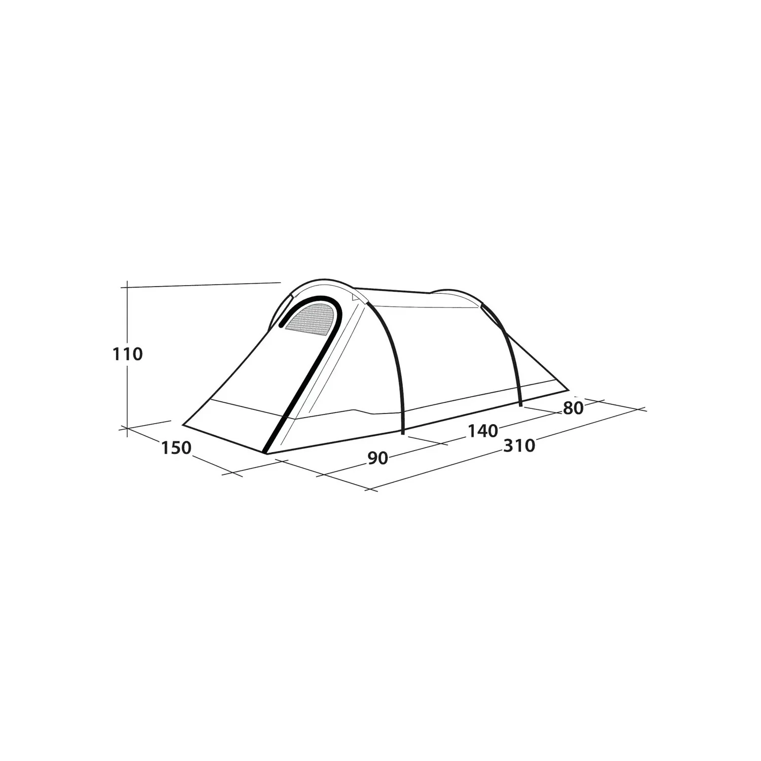 Outwell Earth 2 Tent, 2-Person - Image 11