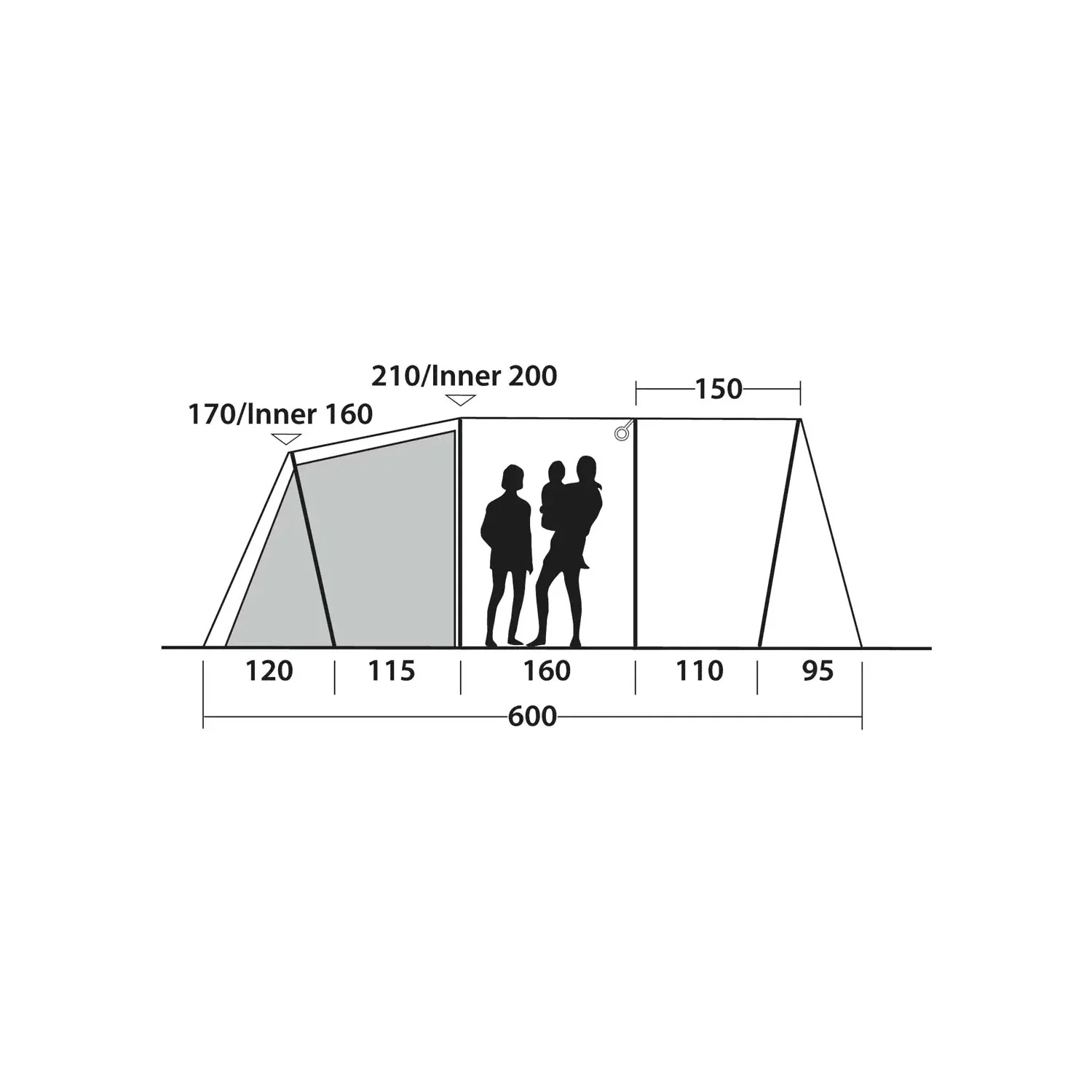 Outwell Rockwell 6 6-Person Tent - Image 7