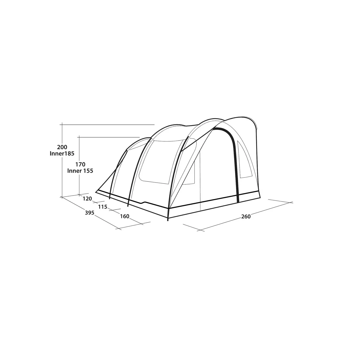 Outwell Sky 4 Tent, 4-Person - Image 9