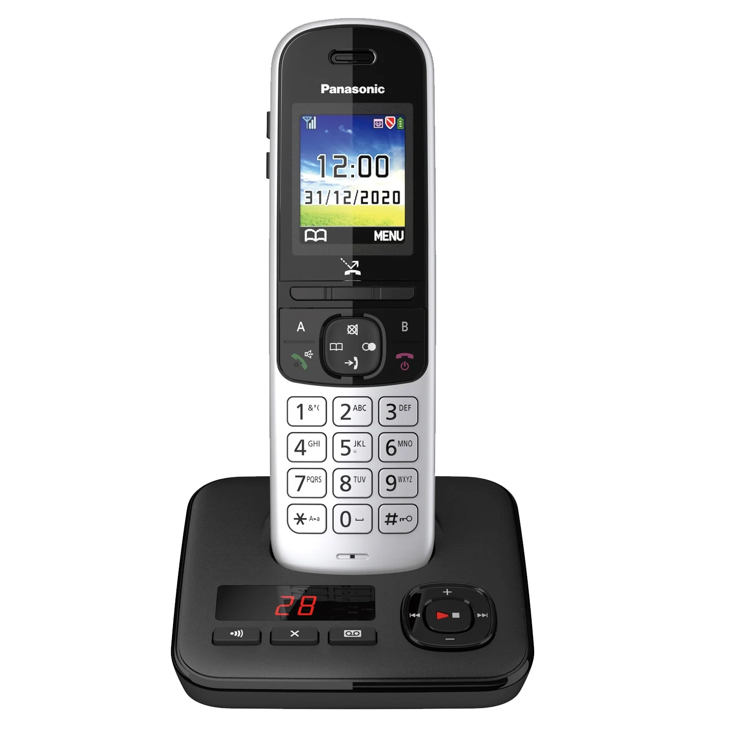 Panasonic KX-TGH720ES Digital Cordless Telephone with Automated Call Block and Answering Machine