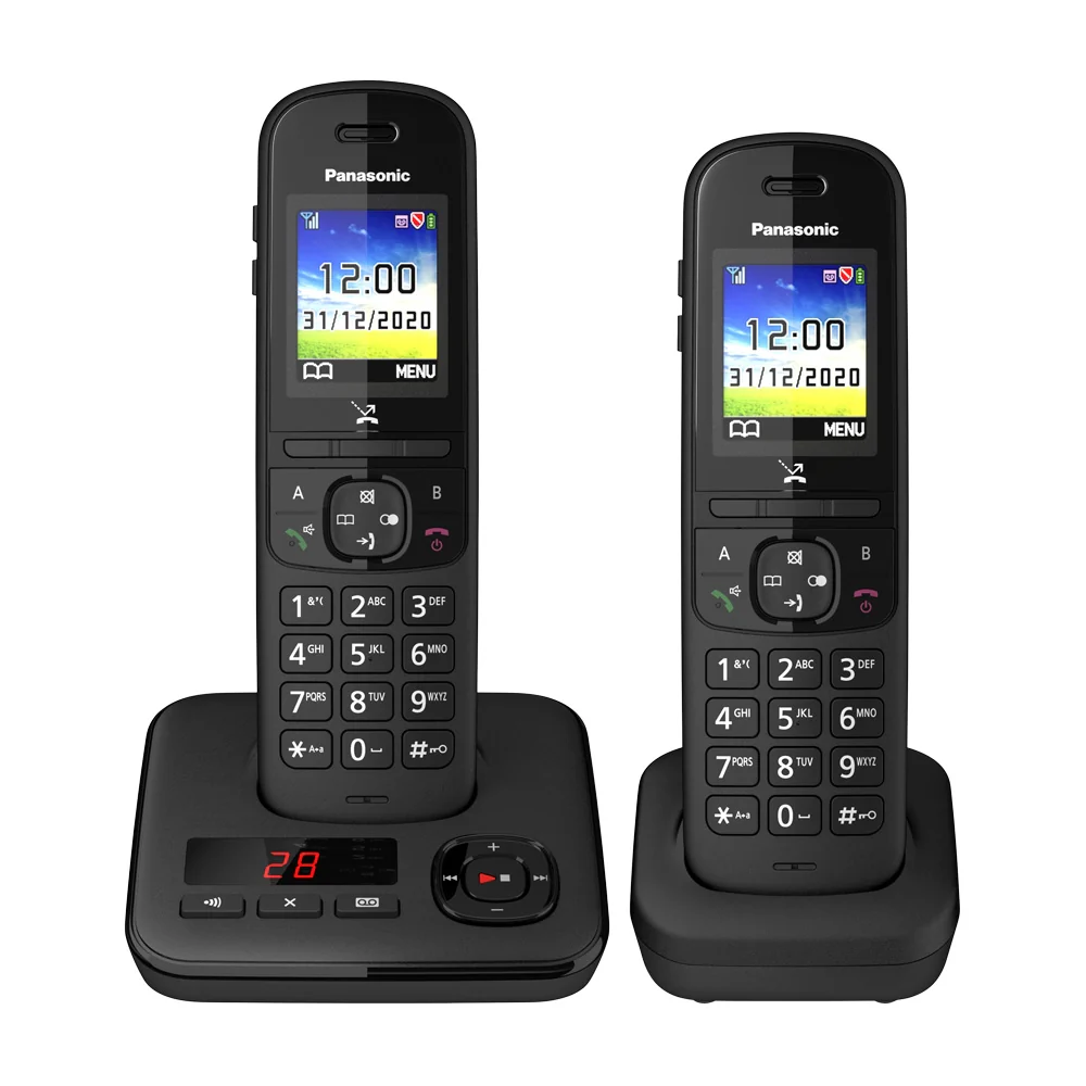 Panasonic KX-TGH722EB Digital Cordless Telephone with Automated Call Block and Answering Machine - Image 2