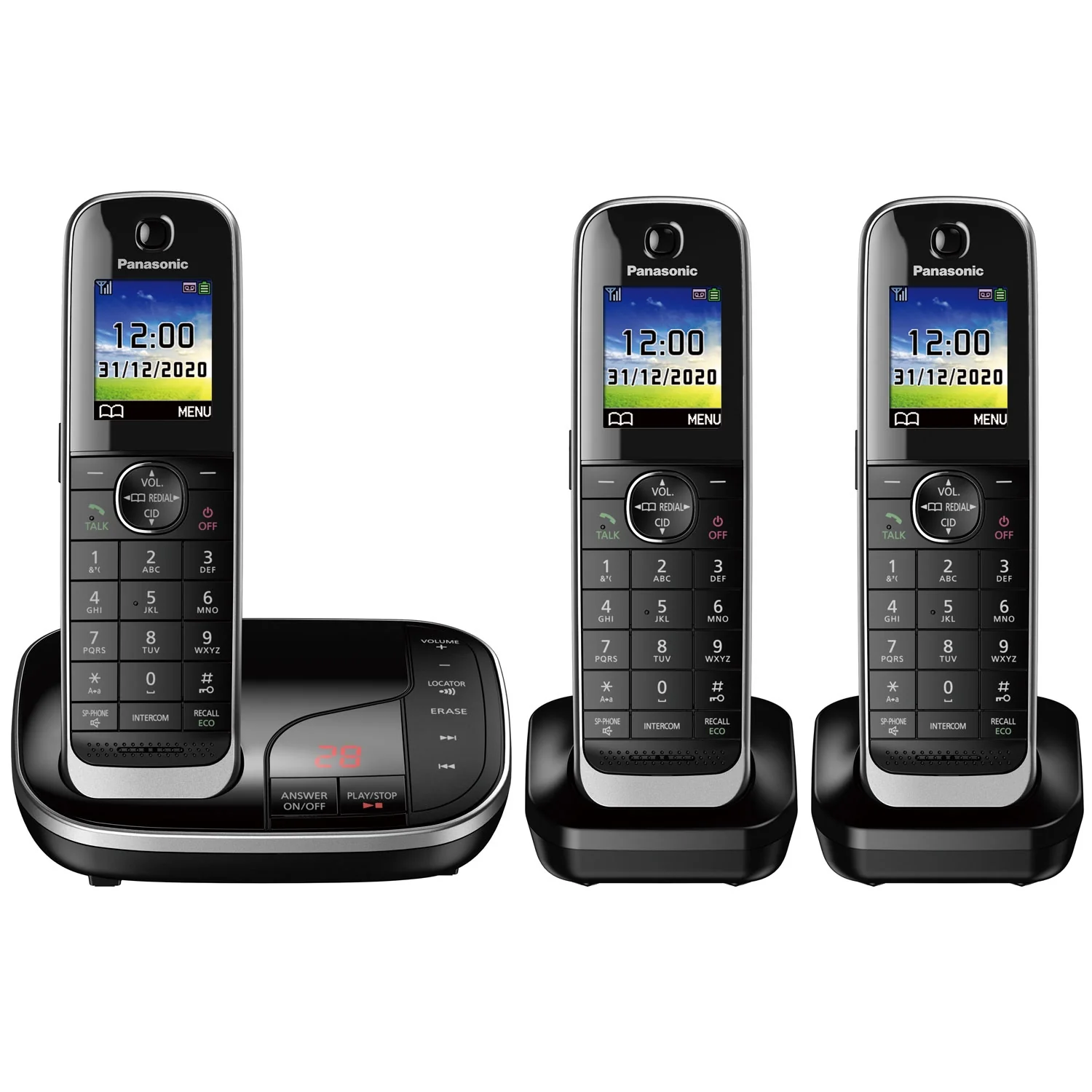 Panasonic KX-TGJ323EB Cordless Phone, Trio Handset with Nuisance Call Blocker - Image 5
