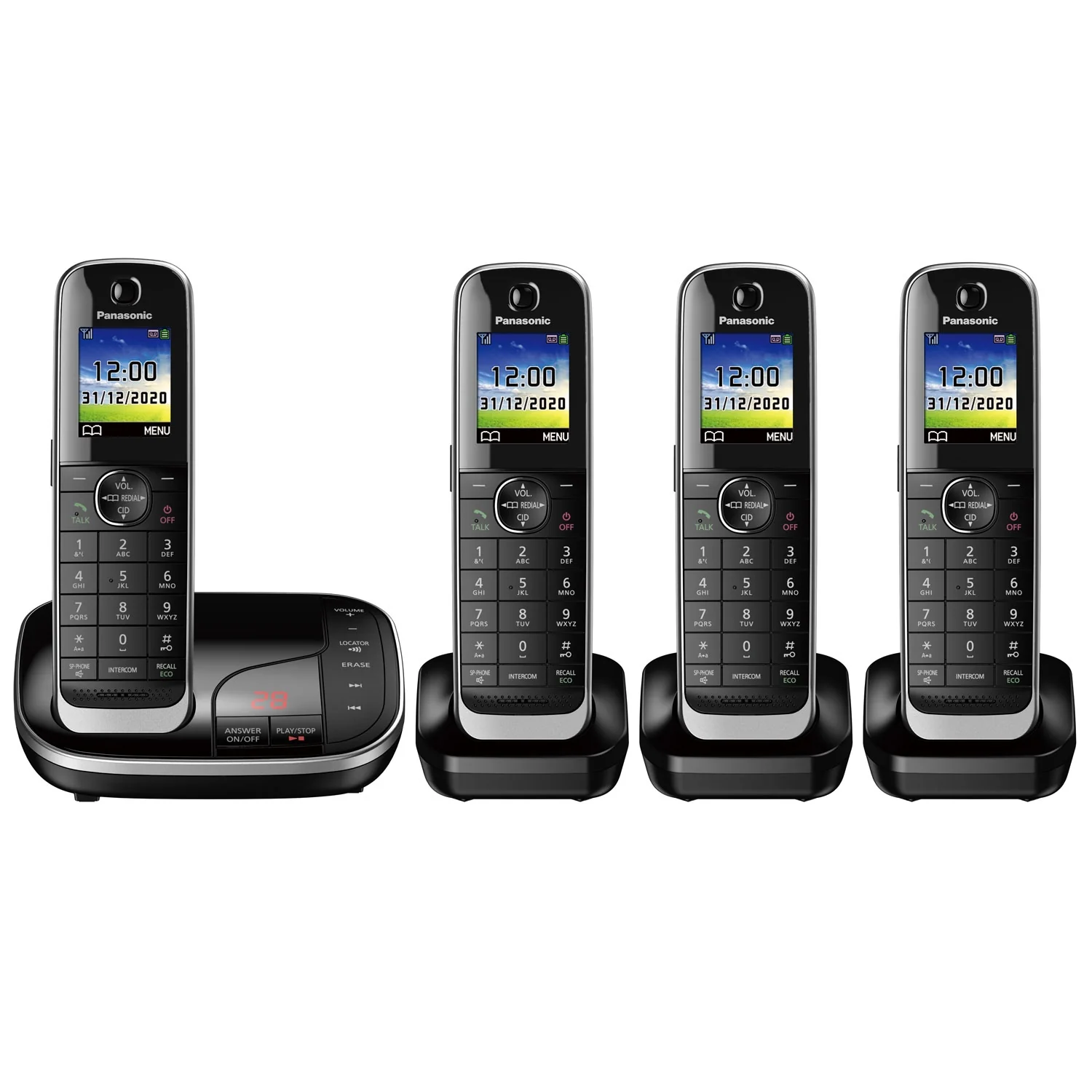 Panasonic KX-TGJ324EB Cordless Phone, Quad Handset with Nuisance Call Blocker - Image 4