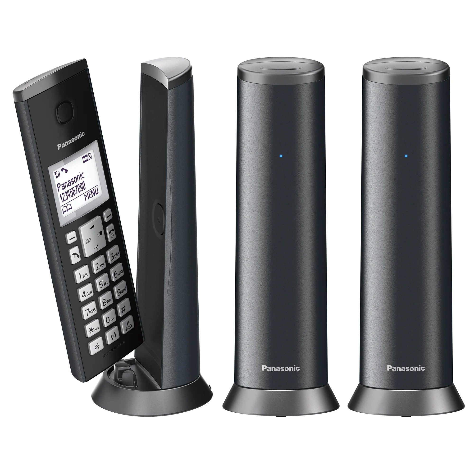 Panasonic KX-TGK223EM Designer Cordless Phone, Trio Handset with Answer Machine - Image 2