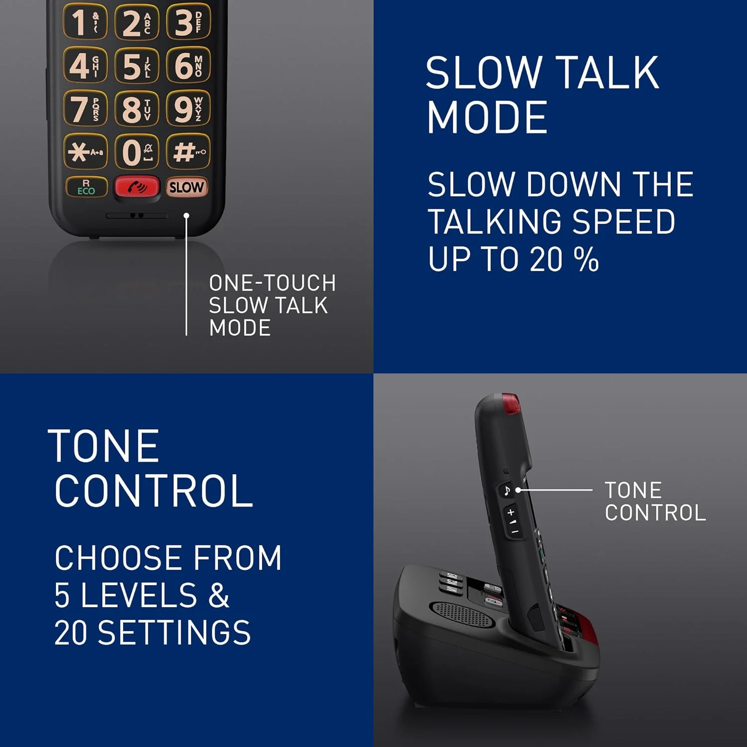 Panasonic KX-TGM424 Quad Big Button Cordless Phones - Image 8