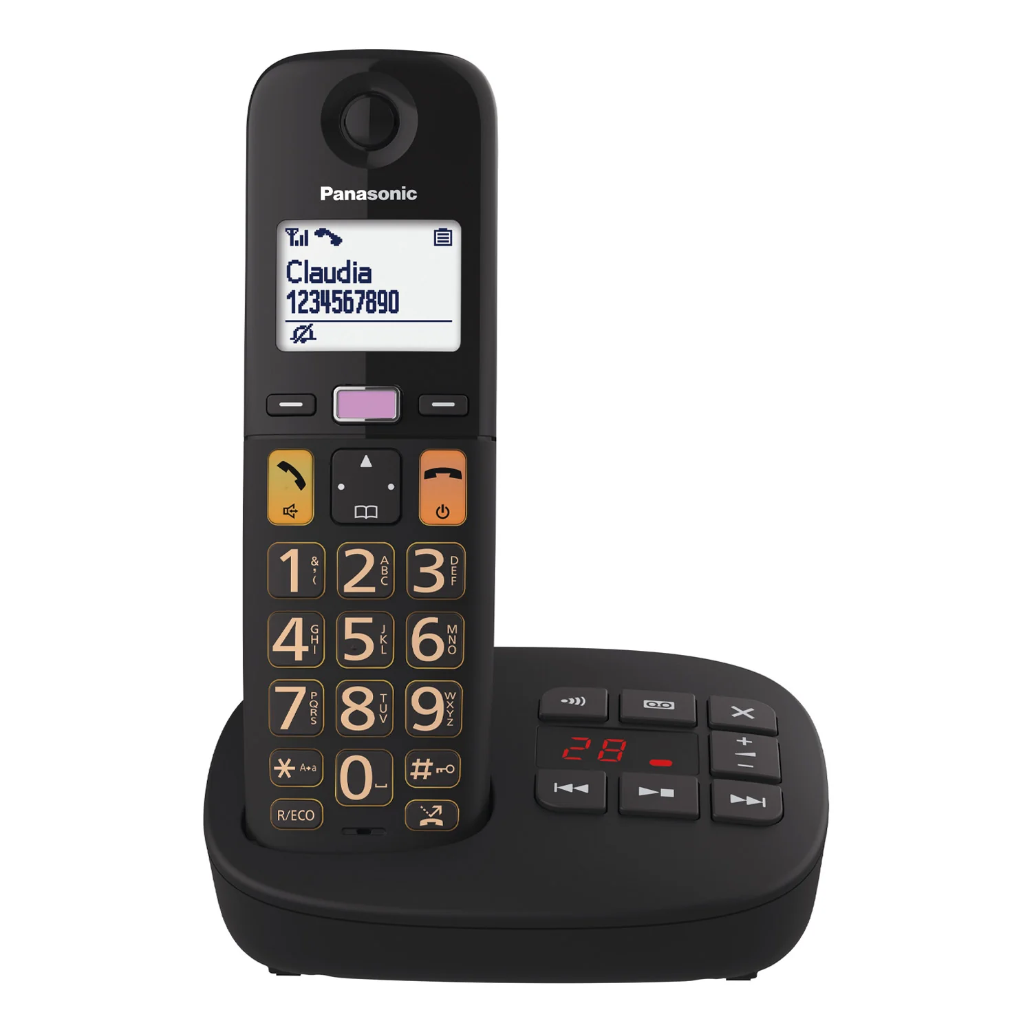 Panasonic KX-TGU130EB Big Button Cordless Phone, Single Handset - Image 2