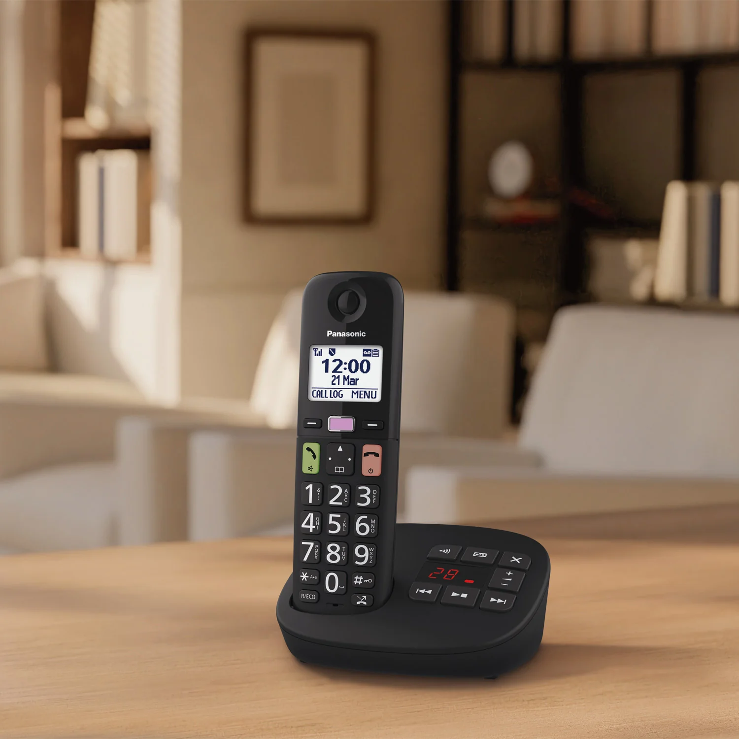 Panasonic KX-TGU133EB Big Button Cordless Phones, Three Handsets - Image 3