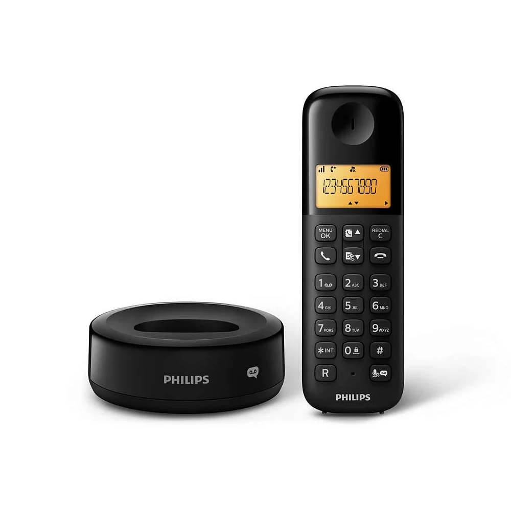 Philips D1651B Cordless Phone, Single Handset with Answer Machine - Image 2