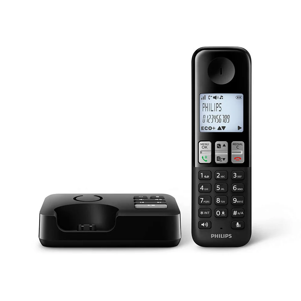 Philips D2551B Cordless Phone, Single Handset with Answer Machine - Image 2