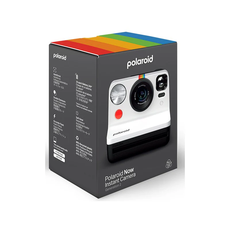 Polaroid Now Gen II Instant Camera in Black & White - Image 3