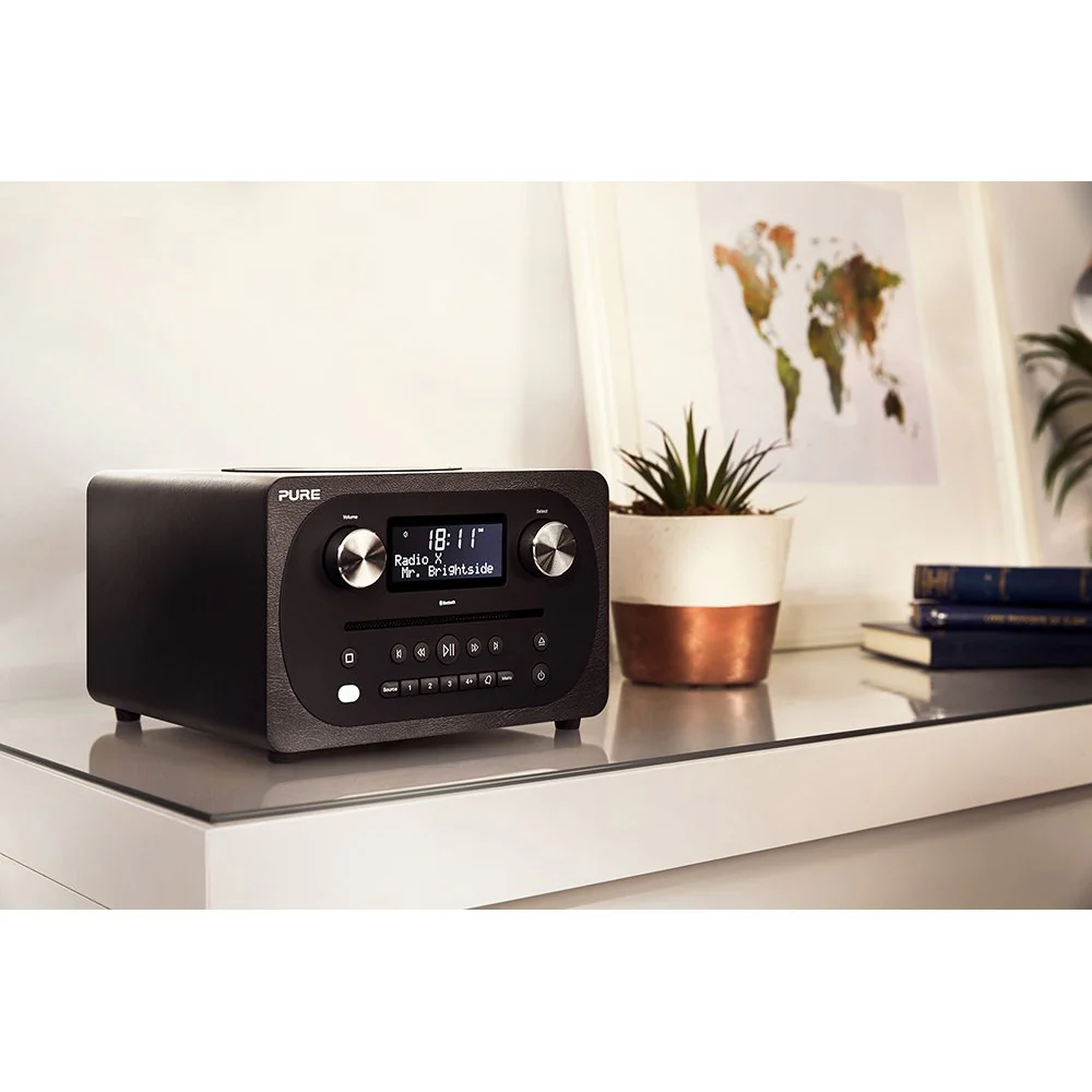 Pure Evoke C-D4 Bluetooth DAB Radio & CD Player in Black - Image 3