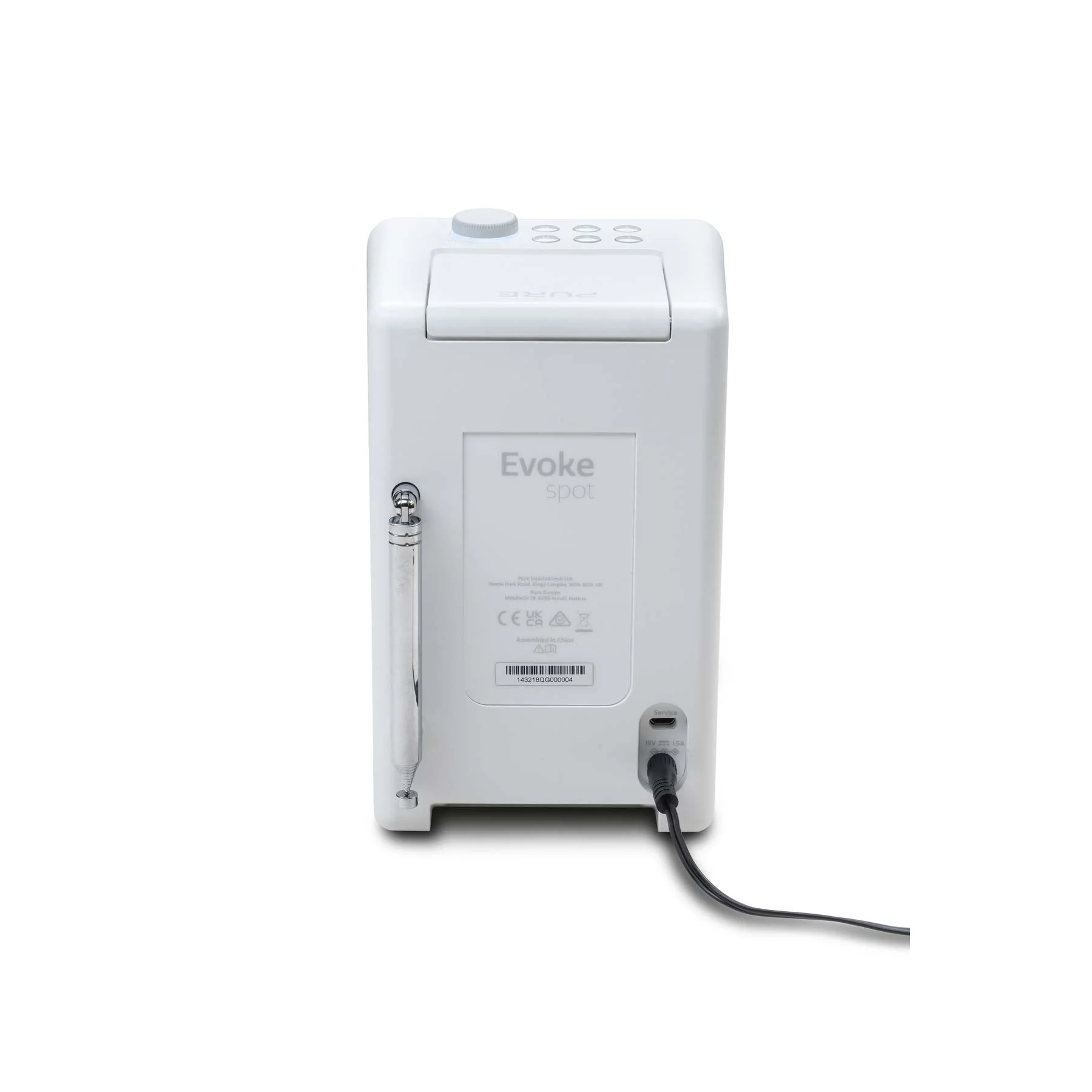 Pure Evoke Spot DAB & Internet Radio with Bluetooth in Cotton White - Image 4