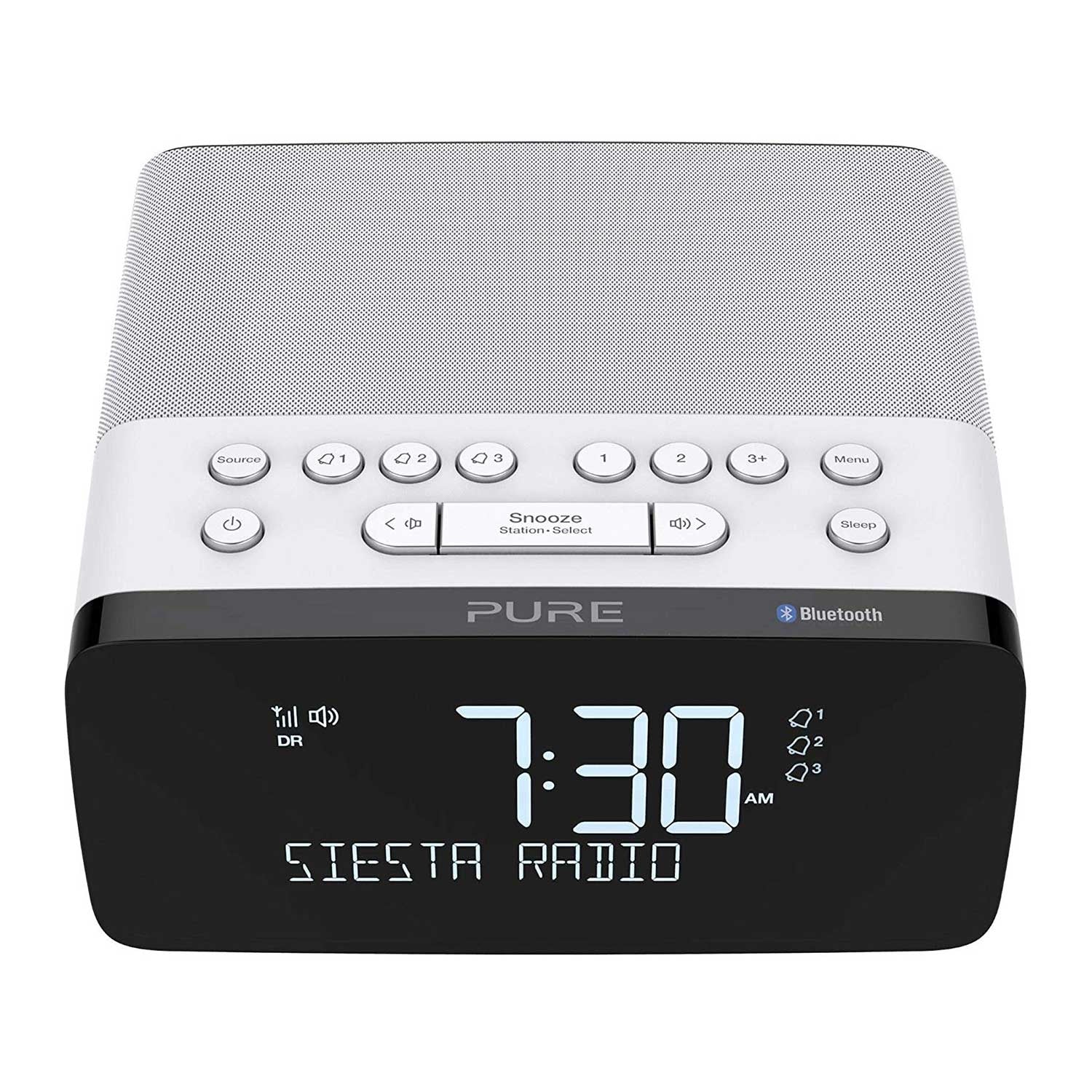 Pure Siesta Charge DAB/DAB+/FM Bluetooth Clock Radio with Wireless Charging Pad in Polar - Image 3