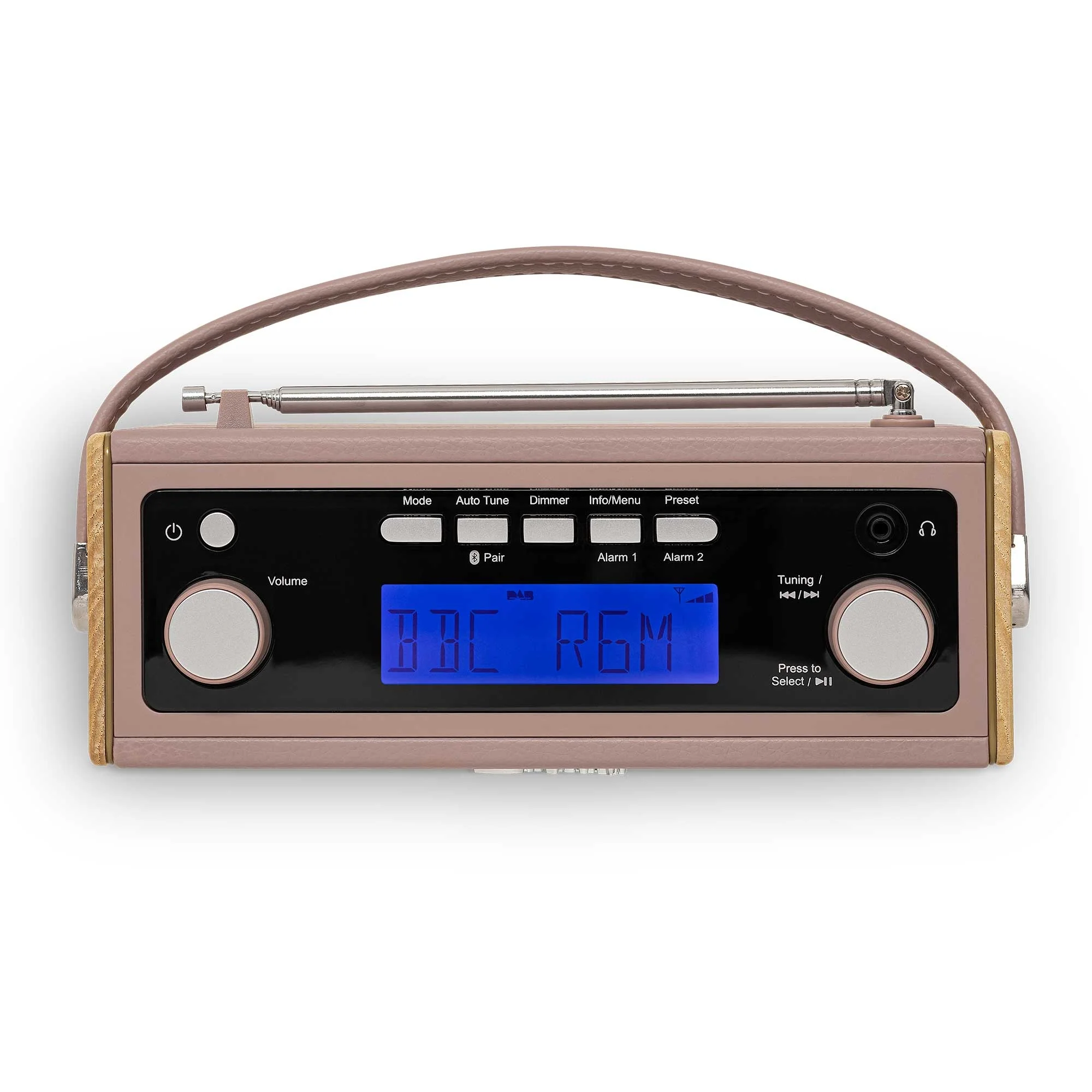 Roberts Rambler BT Stereo Portable DAB Radio & Bluetooth Speaker in Dusky Pink - Image 4