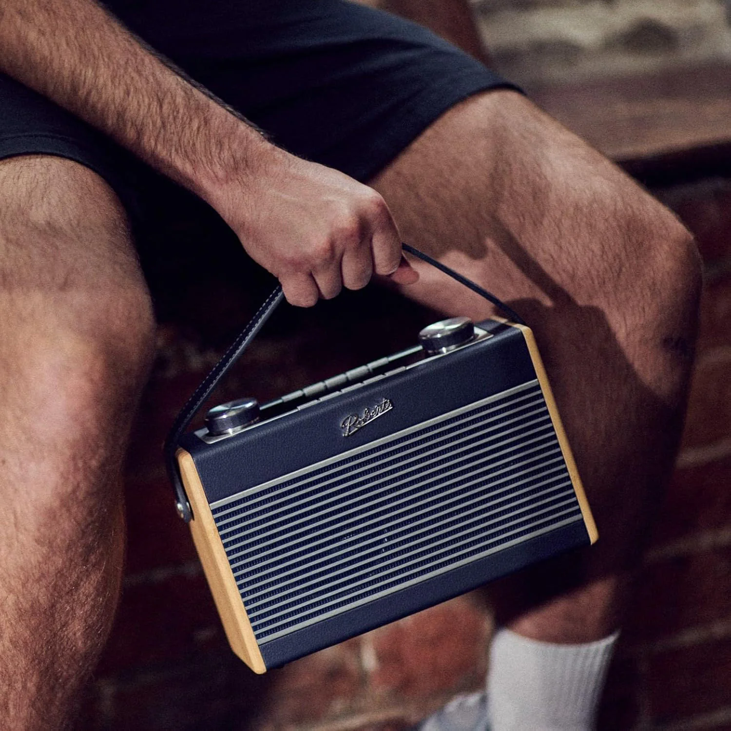 Roberts Rambler Classic DAB/FM Radio & Bluetooth Speaker, Navy Blue - Image 5