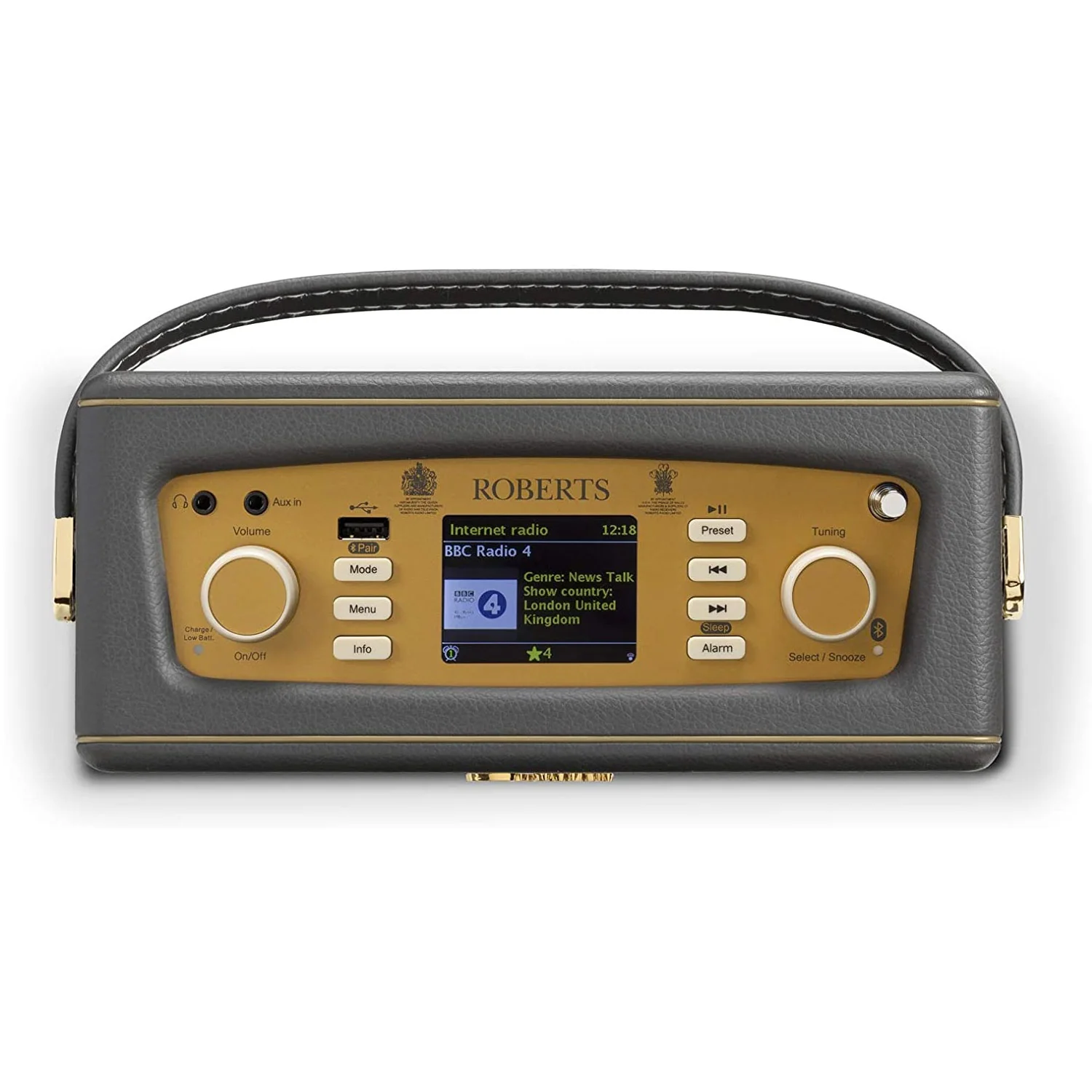 Roberts Revival iStream 3L DAB+/FM Internet Smart Radio with Bluetooth in Charcoal Grey - Image 4