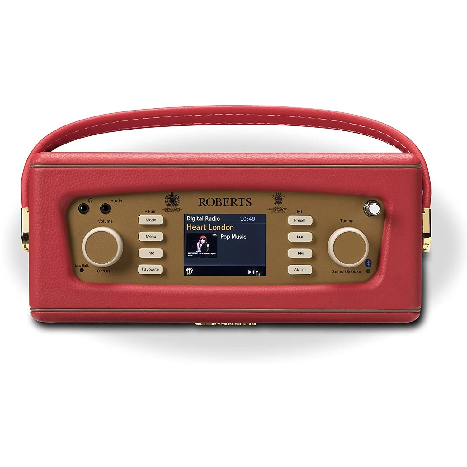 Roberts Revival RD70 DAB/FM Radio with Bluetooth in Red - Image 3