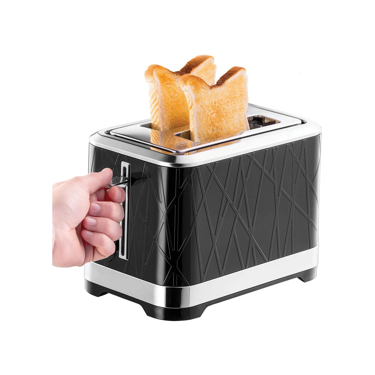 Russell Hobbs Structure 2 Slice Toaster in Black - Image 2