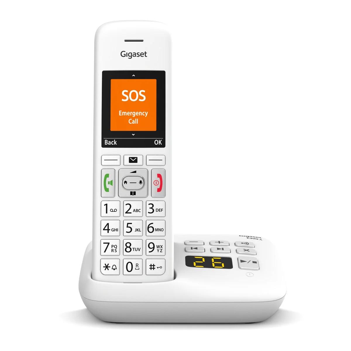 Gigaset Premium E390A Cordless Phone, Five Handsets with Big Buttons - Image 3