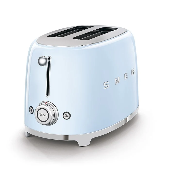 Smeg 2-Slice Toaster & Mini Kettle Set in Pastel Blue - Image 7