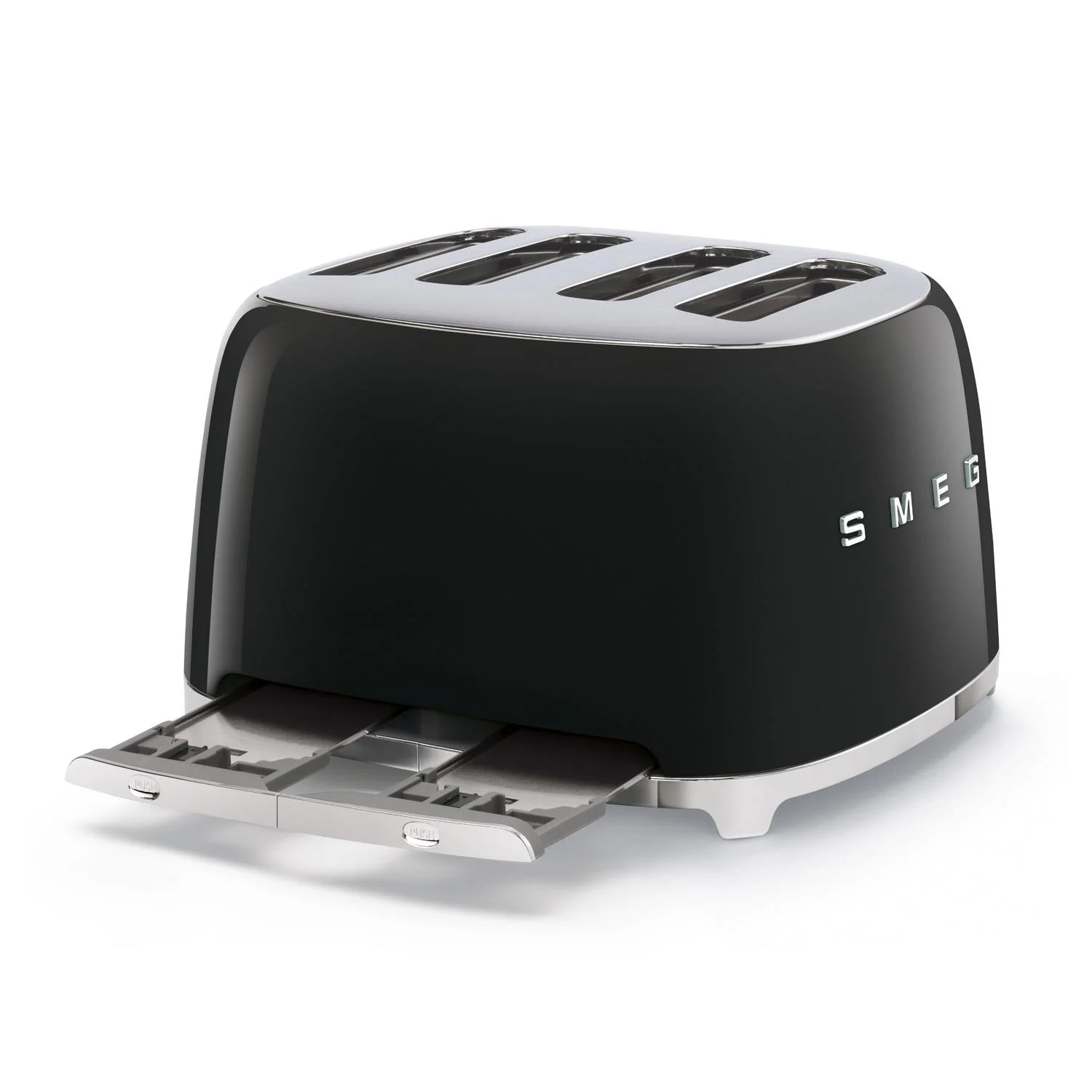 Smeg 50s Retro-Style 4 Slice Toaster in Black - Image 3