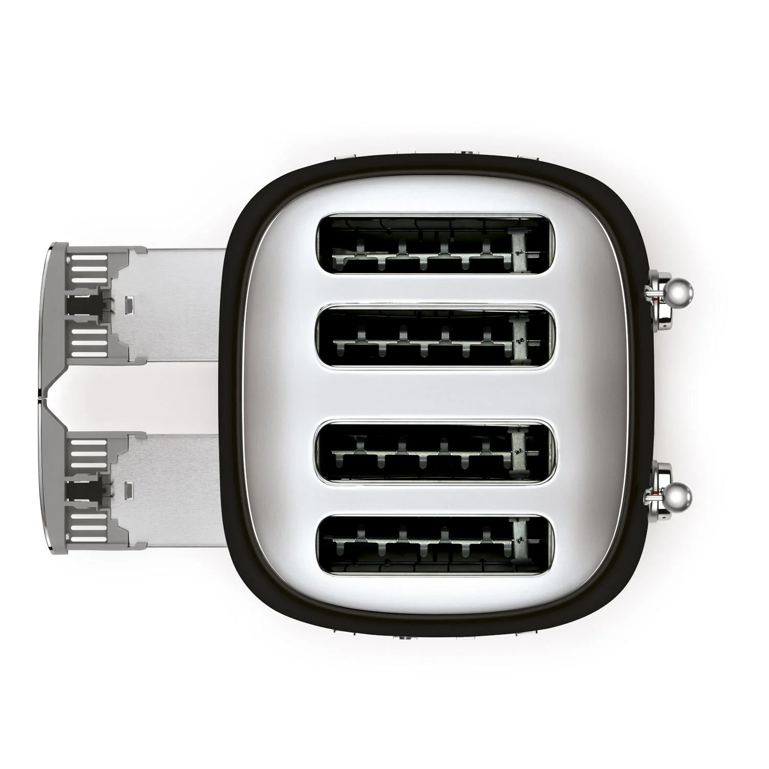 Smeg 50s Retro-Style 4 Slice Toaster in Black - Image 4