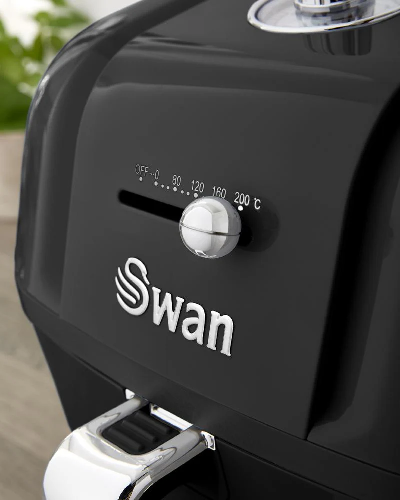 Swan Retro Manual Air Fryer in Black - Image 5