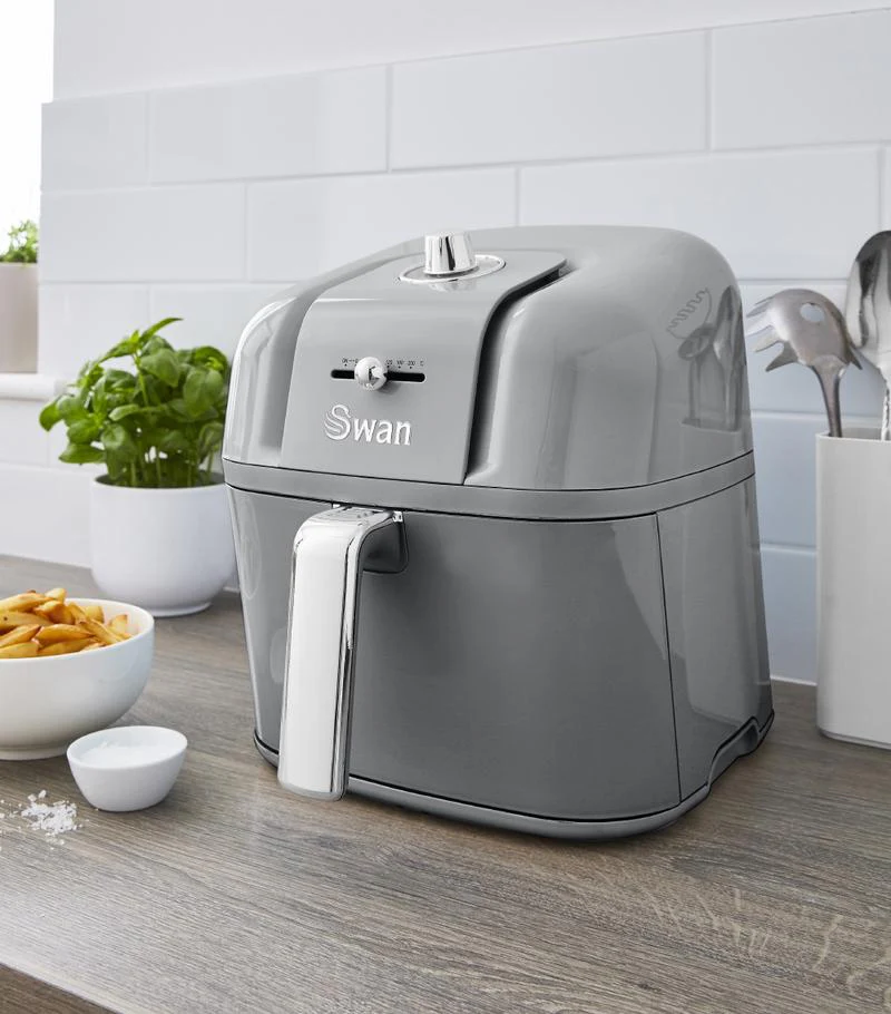 Swan Retro Manual Air Fryer in Grey - Image 3