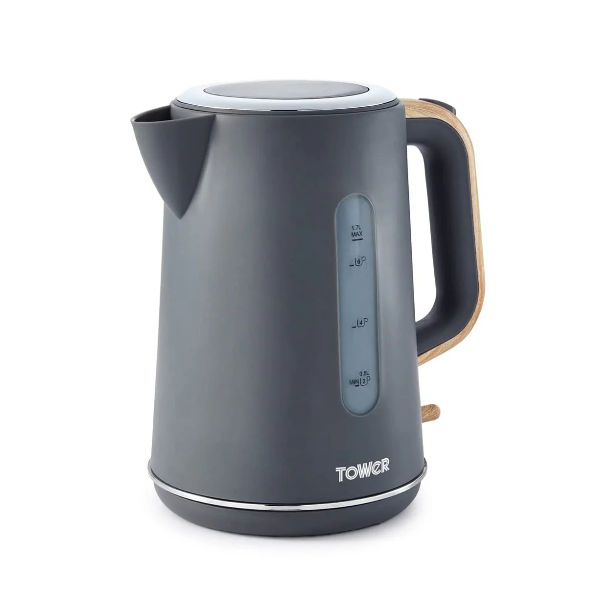 Tower Scandi 1.7L Rapid Boil Kettle in Grey - Image 2