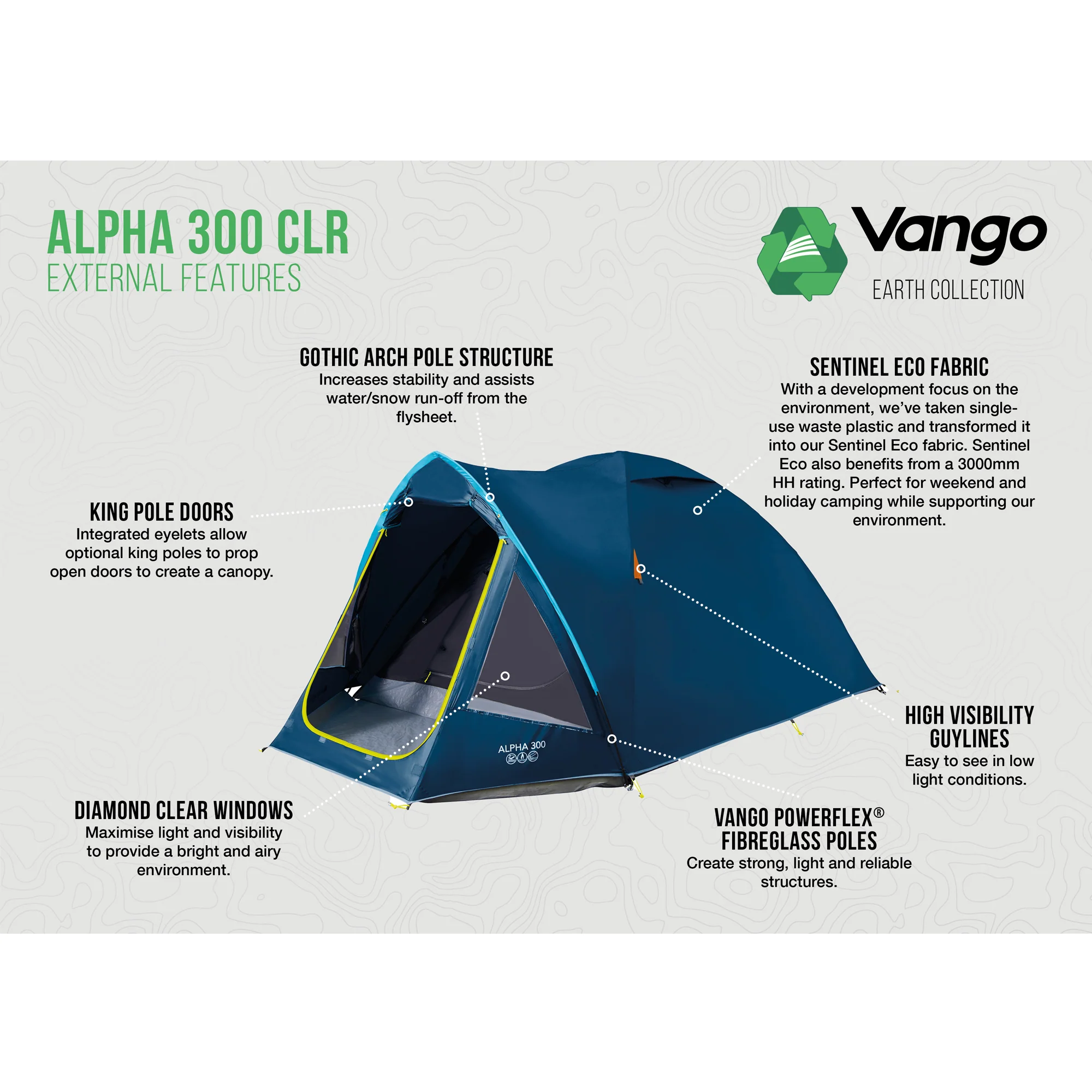 Vango Alpha 300 CLR 3-Person Tent - Image 8