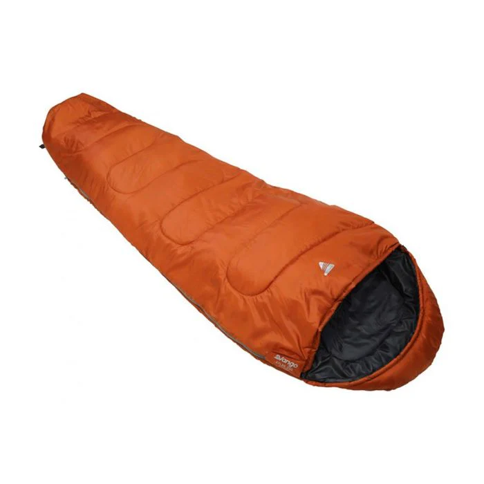 Vango Atlas 250 Sleeping Bag - Orange - Six Pack - Image 2