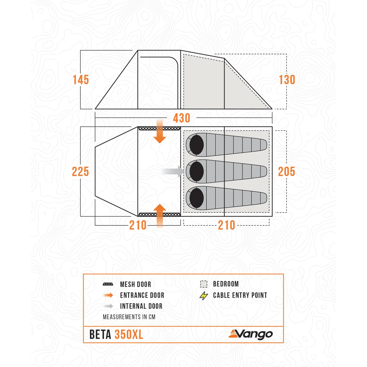 Vango Beta 350XL 3-Person Tent - Image 2
