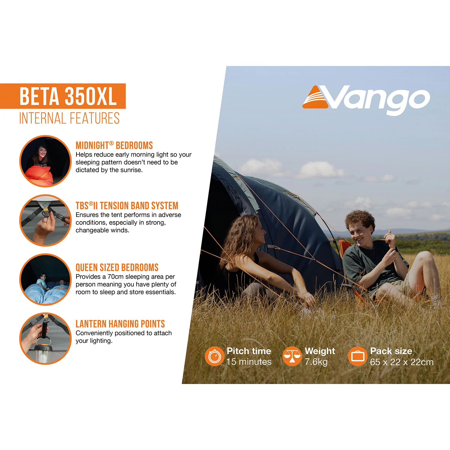 Vango Beta 350XL 3-Person Tent - Image 3