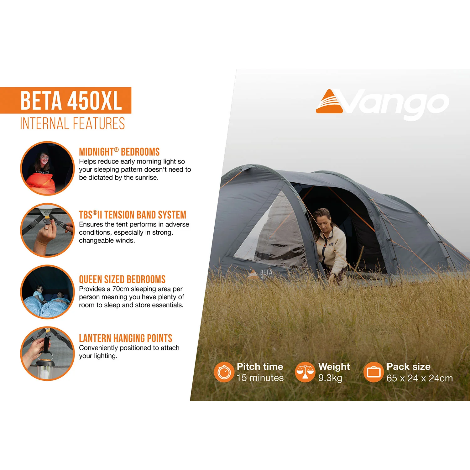 Vango Beta 450XL 4-Person Tent - Image 3